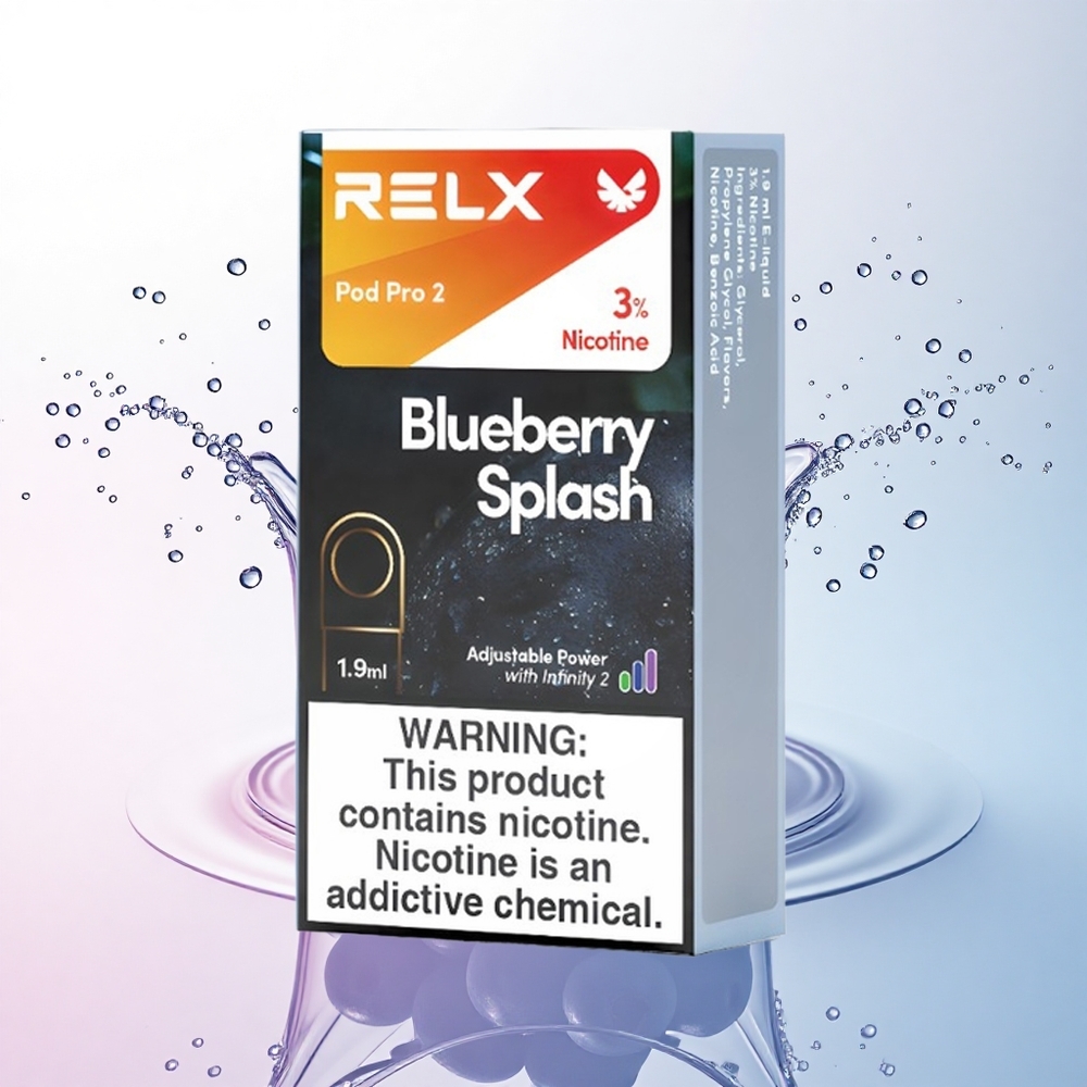Relx Pod Pro 2 Vape Device Blaubeergeschmack 30mg/ml Nikotin 1,9ml 3 Spannungsstufen