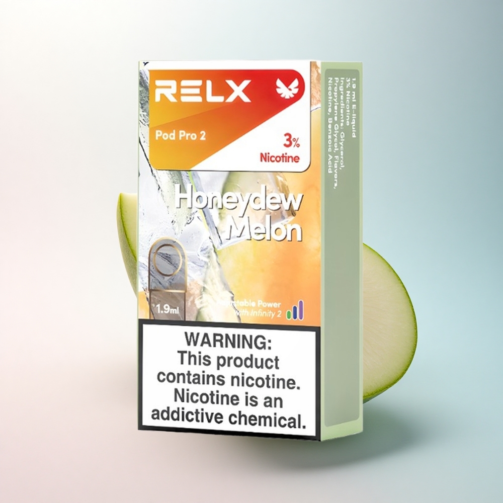Relx Pod Pro 2 Vape Device Honigtau-Melone 30mg/ml Nikotin - 1,9ml Dampfkapazität - 3 Spannungseinstellungen