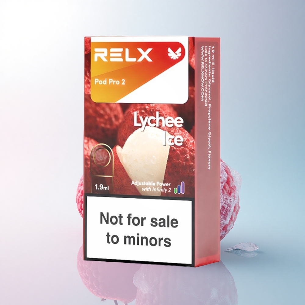 Relx Pod Pro 2 Vape Device Litschi-Eis 0mg/ml 1,9ml 3 Spannungsmodi
