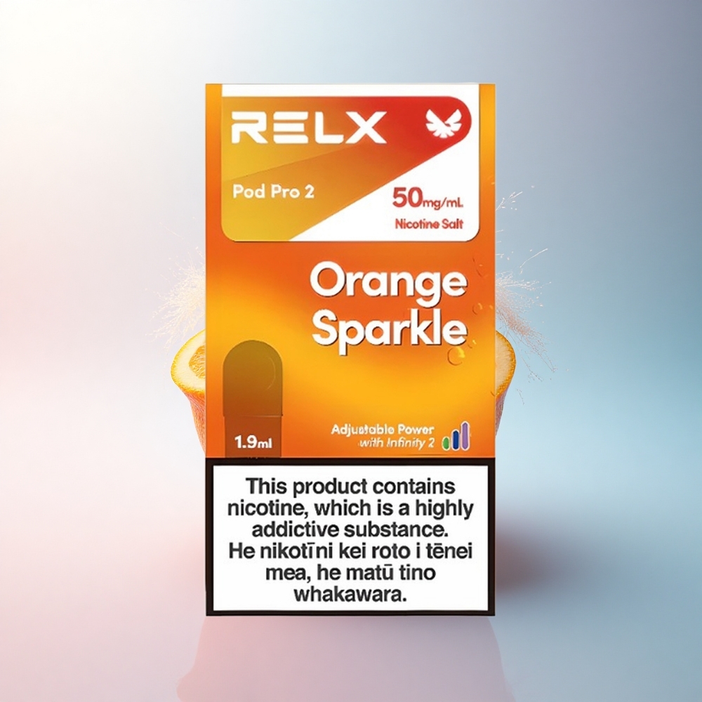 Relx Pod Pro 2 Vape Device Orangener Funken 50mg/ml Nikotin 1,9ml 5,5W/6,5W/8W