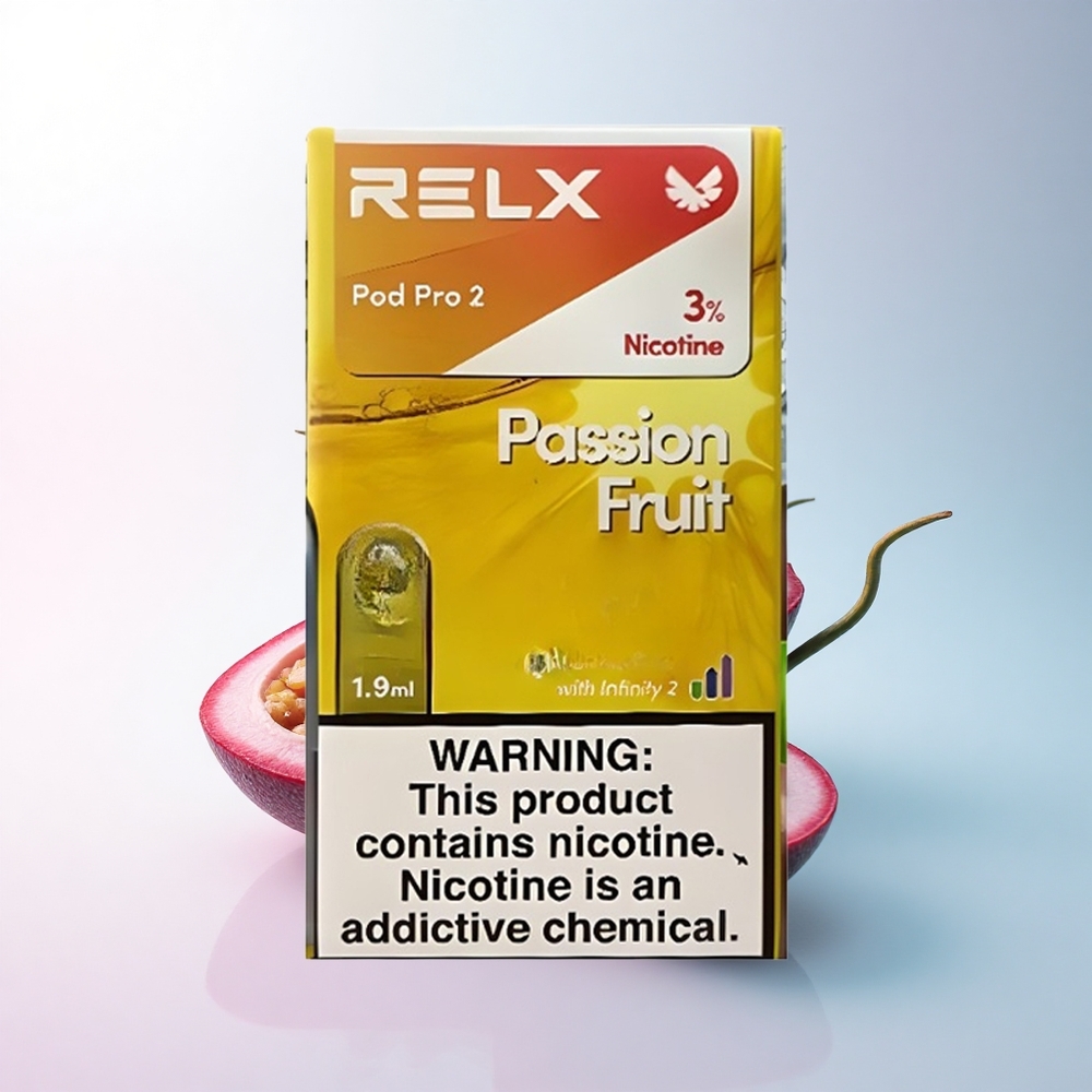 Relx Pod Pro 2 Vape Device Passionsfrucht 30mg/ml Nikotin 1,9ml 3 Spannungsstufen