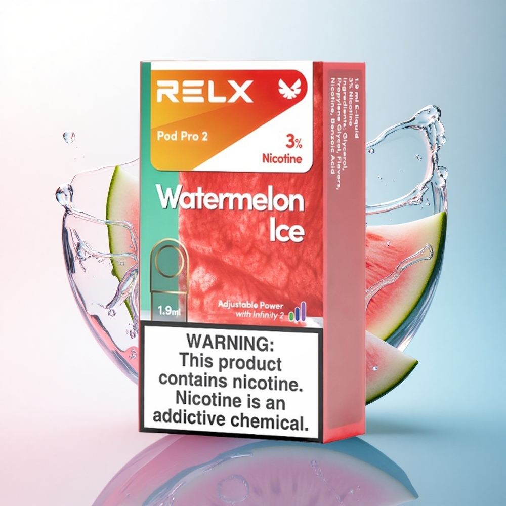 Relx Pod Pro 2 Vape Device Wassermelone-Eis 30mg/ml Nikotingehalt 1,9ml Kapazität 3 Spannungsmodi