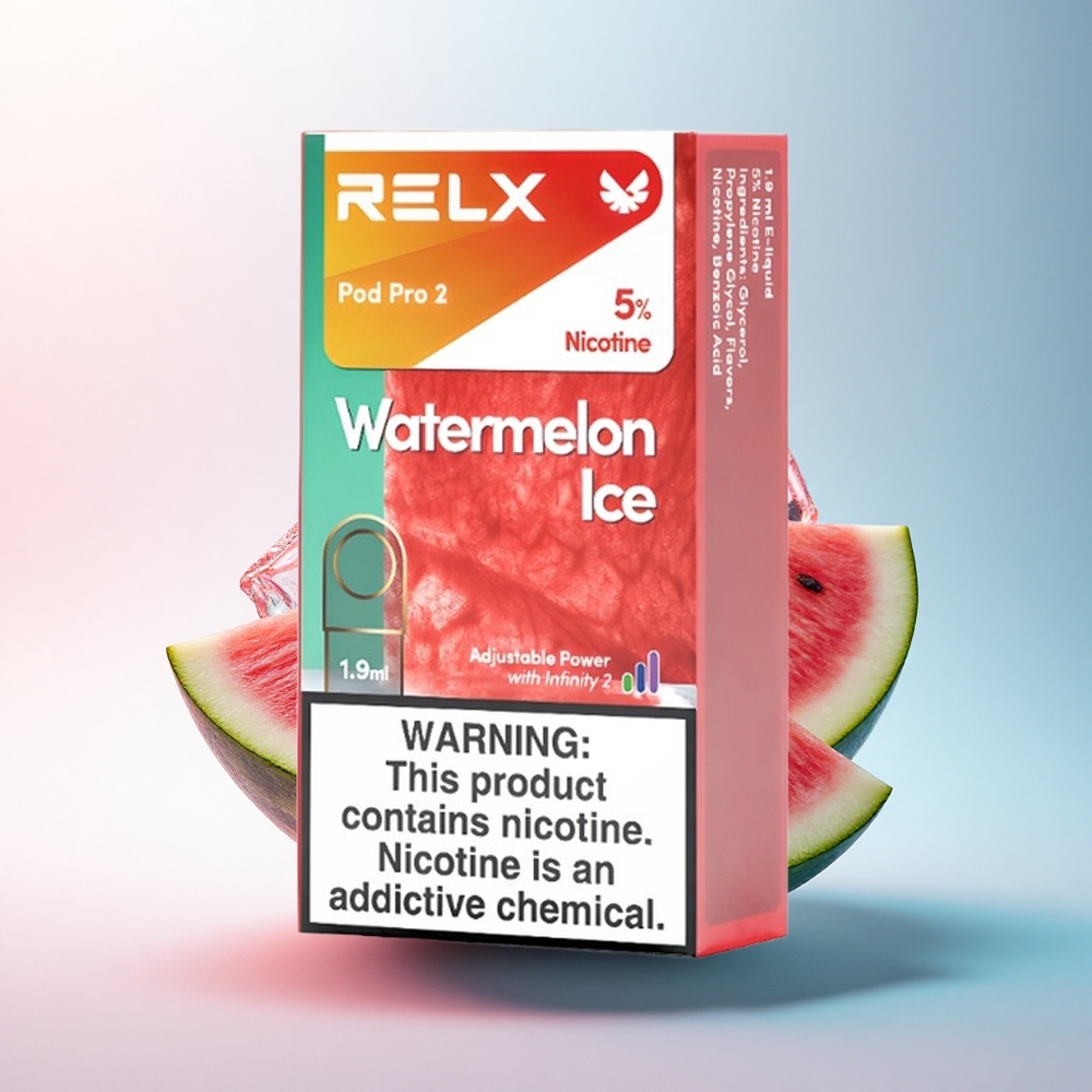 Relx Pod Pro 2 Vape Device Wassermelone Eis 50mg/ml Nikotin 1,9ml 3 Spannungsstufen