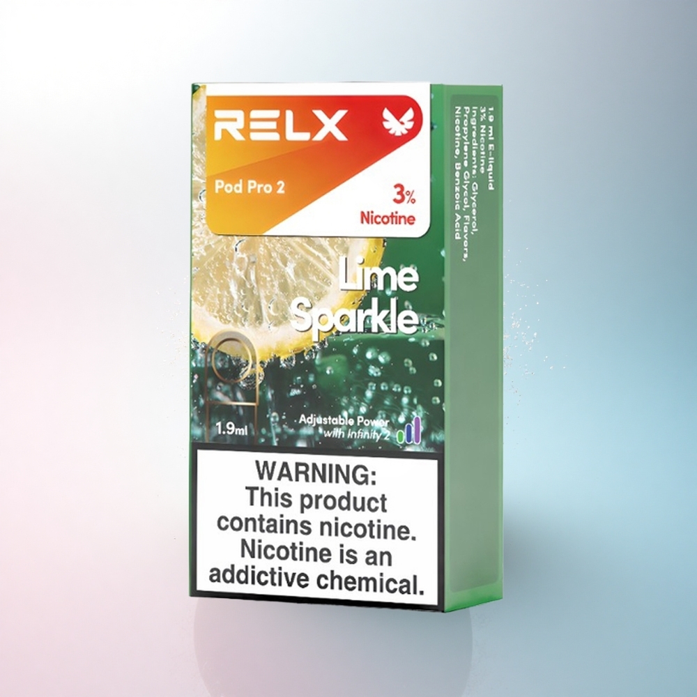 Relx Pod Pro 2 Vape Device Zitronenfunkeln 30mg/ml Nikotin 1,9ml 3 Spannungsstufen