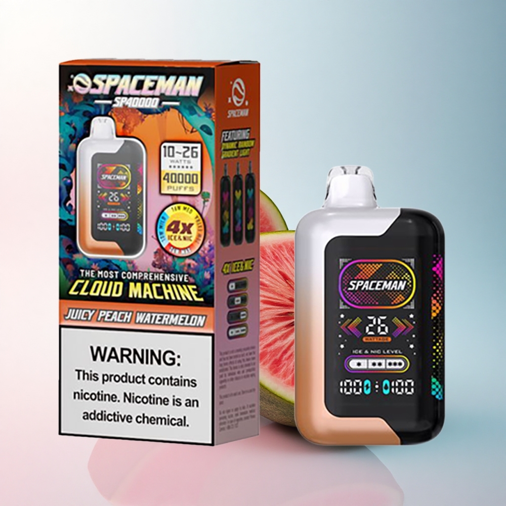 SMOK SPACEMAN SP40000 Puffs Saftiger Pfirsich-Wassermelone 20ml 1000mAh